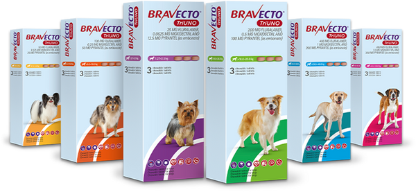 BRAVECTO TRIUNO internal and external antiparasitic for dogs