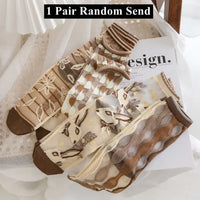 Novelty Harajuku Crystal Silk Socks