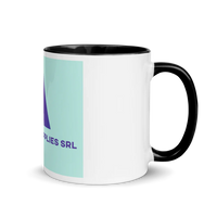 White Ceramic Mug with Color Inside- COMPANY LOGO