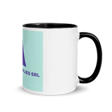 White Ceramic Mug with Color Inside- COMPANY LOGO