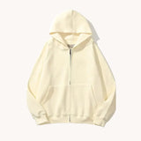 Plain Zip-Up Hoodie