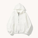 Plain Zip-Up Hoodie