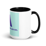 White Ceramic Mug with Color Inside- COMPANY LOGO