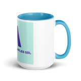 White Ceramic Mug with Color Inside- COMPANY LOGO