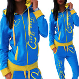 Printed Hooded Casual Tracksuit