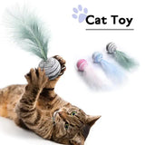 Cat Toy Feather Ball