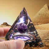 Natural Obsidian Stone Healing Energy Chakra Pyramid_7
