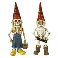 Halloween Skeleton Statue Zombie Gnome Garden Decoration_2