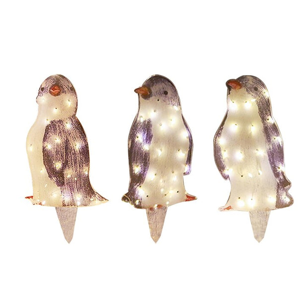 Solar Powered Outdoor 3D Penguin Holiday Decorative Light_0