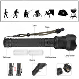 Super Bright Waterproof LED Flashlight 90000 High Lumens - USB Rechargeable_6