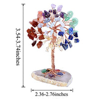 Healing Crystal Tree on Agate Slice Base Money Tree_8