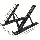 9 Levels Height Adjustable Alumiinum Alloy Portable Laptop Stand_2