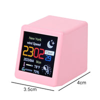 Wi-Fi Enabled Desktop Smart Mini Digital Weather Clock- Type C Plugged-in_5