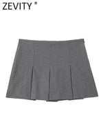 High Waist Wide Pleats Shorts Skirts