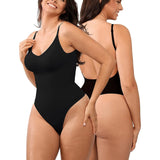 Womens Backless Bodysuits Shapewear Thong Seamless Tummy Control Butt Lifter Body Shaper Corset Slimming Camisole Tops