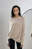 Off Shoulder Draped Jumper