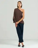 Off Shoulder Draped Jumper