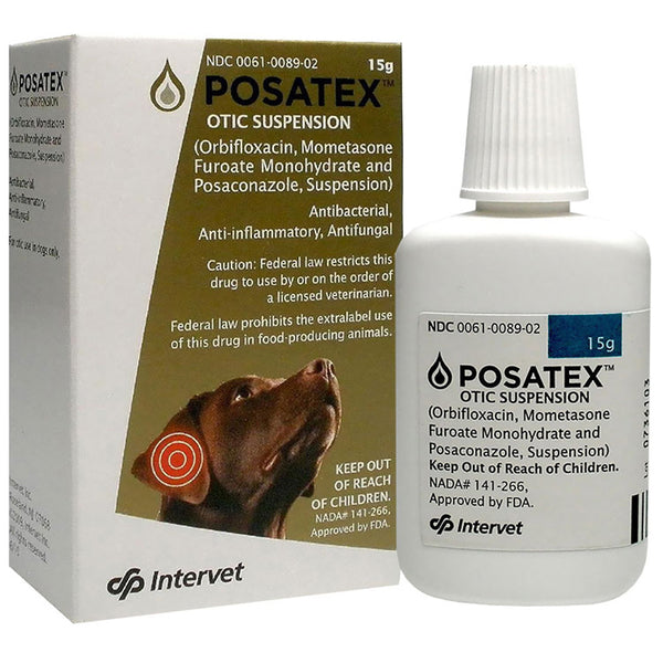 POSATEX 17,5ml Ear Drops ,Otic suspension for Dog Treat otits